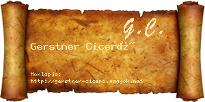 Gerstner Ciceró névjegykártya